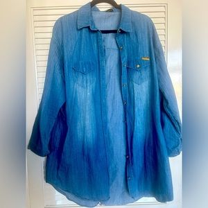 Denimland Jean long sleeve shirt woman plus size 2x